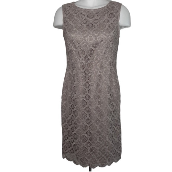 Vince Camuto Dresses & Skirts - NWT $188 VINCE CAMUTO Beige Lace Sheer Back Dress